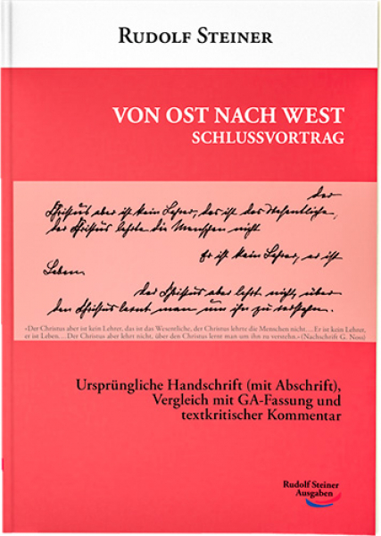 Abbildung Begleitheft zu: Rudolf Steiner, Von Ost nach West